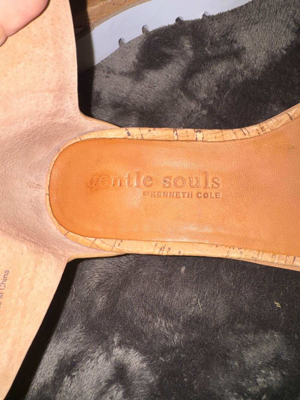 Gentle Souls Cork Sandals Size 6 White Sole Velcro Ankle Strap - Picture 6 of 7